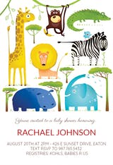 Sweet Safari - Baby Shower Invitation